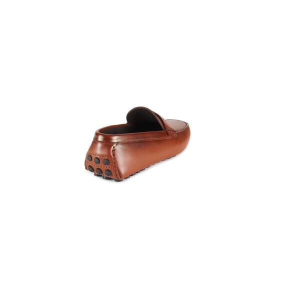 $895 NIB Roberto Cavalli Brown Leather Driving Loafers Slip Ons Shoes 46/13 D main image 4